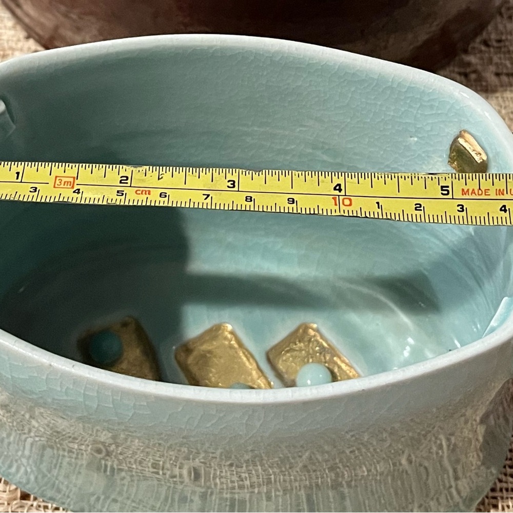 Unique One of a Kind Art Sculpture Ceramic Bowl Signed MC - Picture 7 of 14